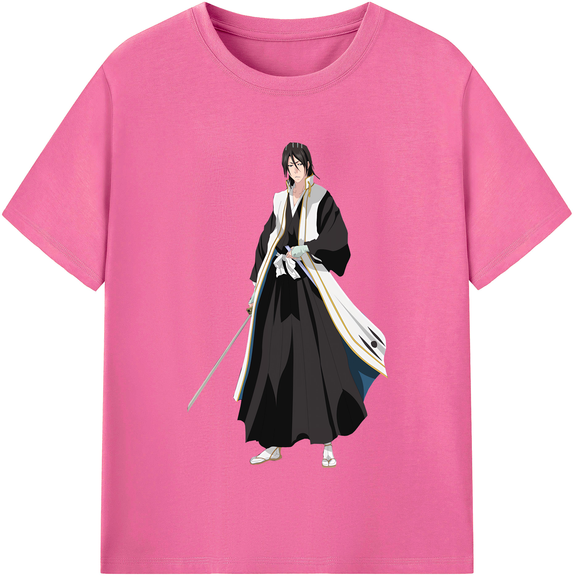 （画像用） ブリーチ くちき びゃくや BLEACH Kuchiki Byakuya レディースカジュアルプリントTシャツ（綿100％）
